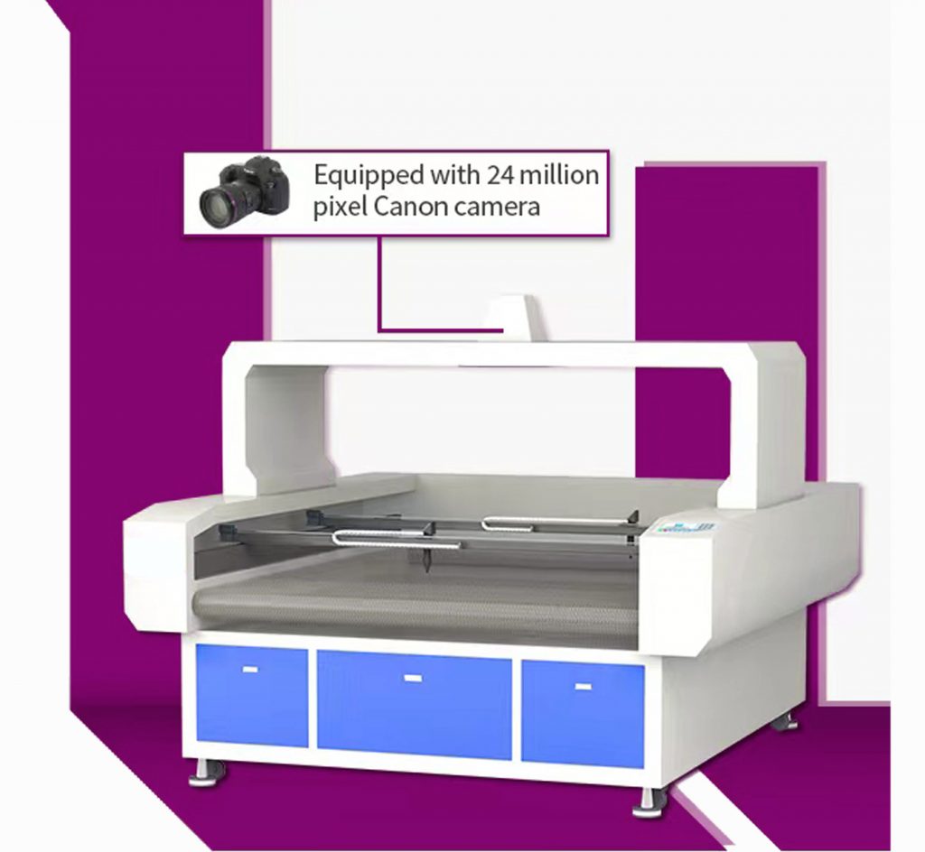 دستگاه برش و حکاکی لیزر پارچه دوربین دار